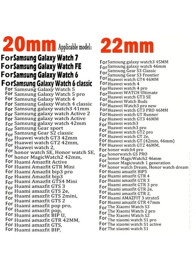 22mm Mix Color 5 Silicone Watch Strap for Huawei Amazfit Garmin Samsung Smartwatch - Image 3